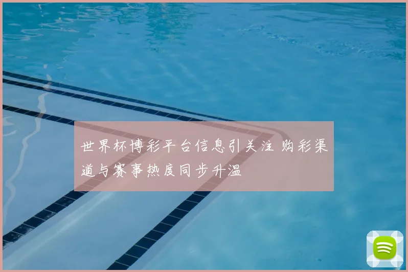 世界杯博彩平台信息引关注 购彩渠道与赛事热度同步升温
